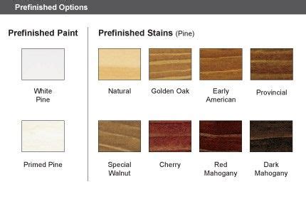 Pella® Wood Clad Windows interior wood stain chart from ...
