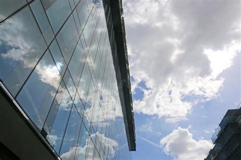 Clouds Reflected In A Skyscraper Stock Photo Image Of Wall Building