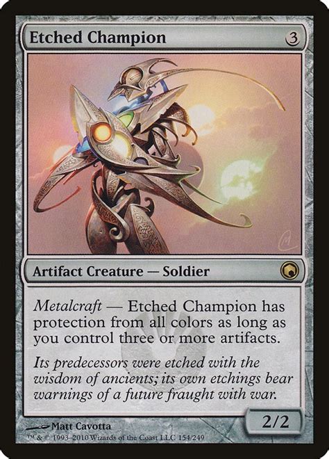 Etched Champion Scars Of Mirrodin Magic The Gathering