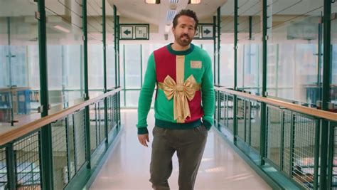 Ryan Reynolds Ugly Christmas Sweater For Sickkids Features Auston