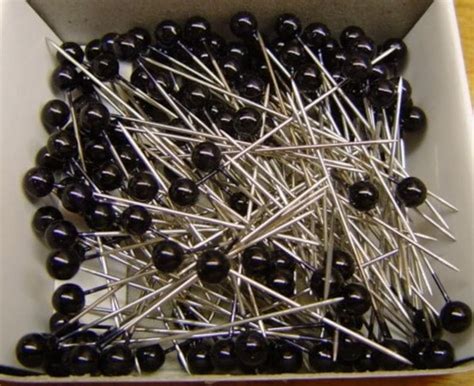 Black Pins 15 Craft Pins Shiny Ball Heads Sharp Pins Etsy
