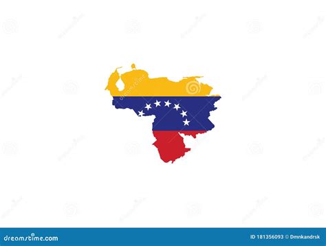 Venezuela Outline Map Country Shape Stock Vector Illustration Of