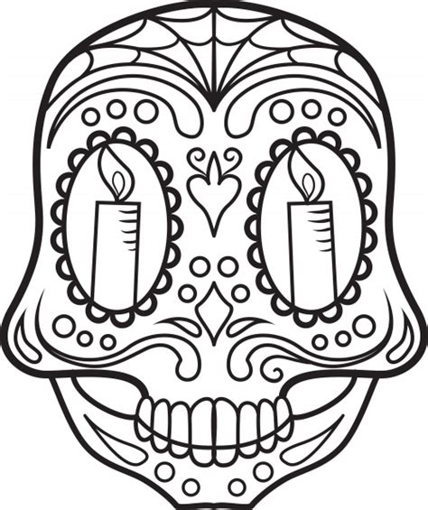 These printable coloring pages for grown. Sugar Skull Coloring Page 7 - KidsPressMagazine.com ...