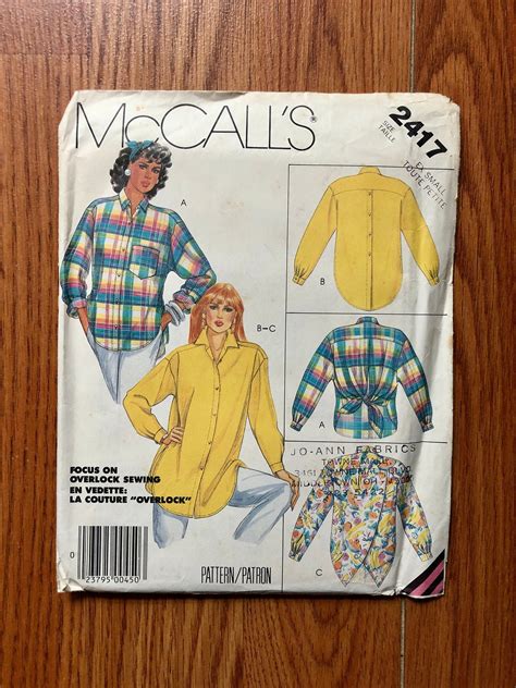 80s blouse sewing pattern 1980s vintage women s shirt etsy