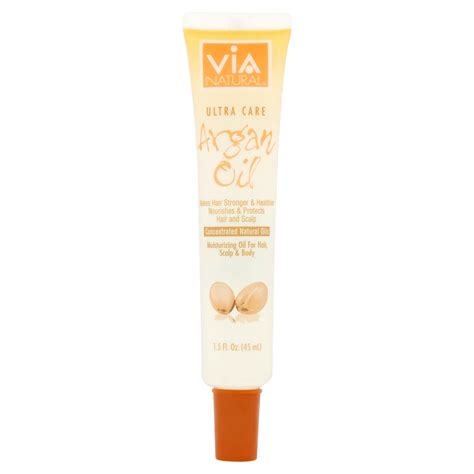 Avoid argan oils with pesticides, sulfates, parabens, artificial colorants, synthetic frangances, harmful chemicals, gluten. Via Natural Ultra Care Argan Oil, 1.5 fl oz - Walmart.com ...