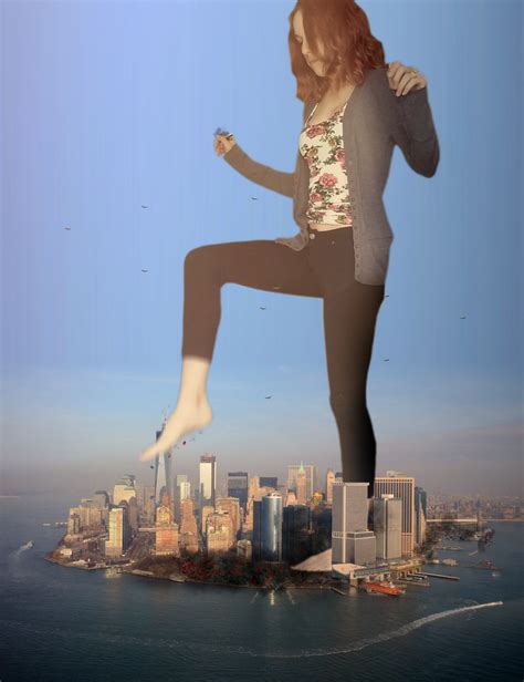 Giantess Kaitlins Downtown Rampage By Dochamps On Deviantart