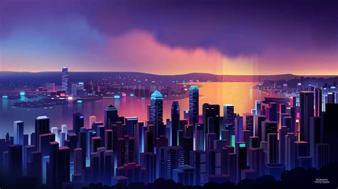 Tons of awesome neon 4k desktop wallpapers to download for free. Neon Cityscape Minimal Wallpapers | HD Wallpapers | ID #24898