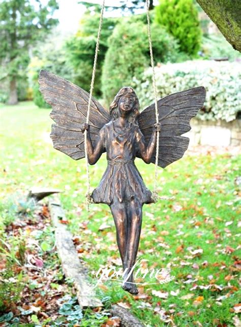 Exquisite Bronze Elf Garden Statues With Lantern Youfine Sculpture