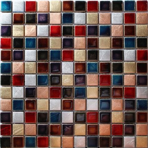 House Of Mosaics 9 Pack Multi Color Glass Metal Stone Common