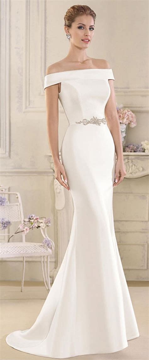 Our dresses would not be complete without being fully lined and structure to flatter the figure. 180.59 Elegant Satin Off-the-shoulder Neckline Mermaid ...
