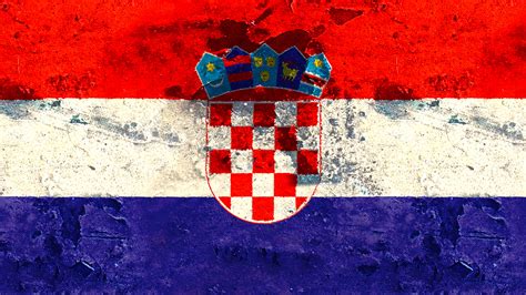 Die wappenfarben rot und weiss um blau erweitert zum panslawischen farbdreiklang. Flagge Kroatiens - Hintergrundbilder