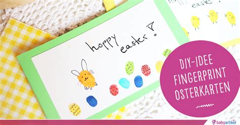 Mit materialien, die so gut wie jeder zu hause hat, lassen sich ganz einfach kreative osterkarten basteln. DIY: Fingerprint Osterkarten mit Kindern ganz einfach ...
