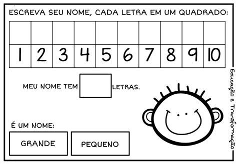 Identidade escrita do nome próprio Fichas para trabalhar a escrita do