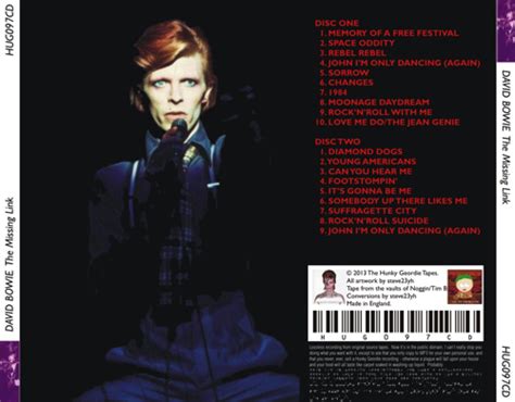 David Bowie 1974 10 16 Detroit Michigan Palace Missing Link Sq 7