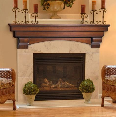 Pearl Mantels Auburn Arched Wood Fireplace Mantel Shelf from Pearl Mantels at the Fireguard ...