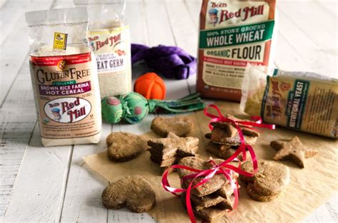 Rice flour, potato starch, tapioca starch, blue cornmeal, xanthan gum, sugar, baking powder, salt, eggs or 1/2 cup egg beaters. Dog Treats (With images) | Dog treat recipes, Bobs red ...