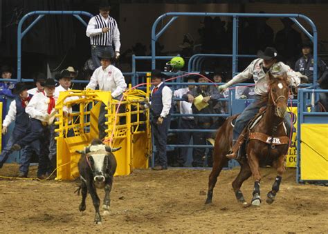 Team Roping At The Second Round Of The Nfr National Finals Rodeo