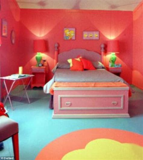 Construction of the real life replica built simpsons house (1997). Duff beers, a saggy couch and VERY colorful walls: Inside ...