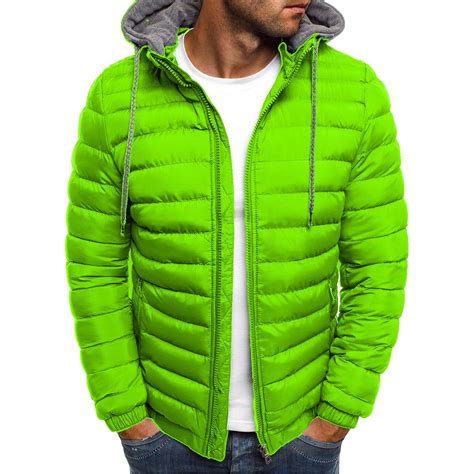 Peroptimist - Men's Hooded Down Jacket Winter Warm Hoodie Outwear Light ...