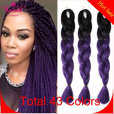 Xtrend ombre 24inch synthetic crochet jumbo braids rainbow kanekalon colorful hair braiding hair extensions. Aliexpress.com : Buy 10pcs Ombre kanekalon braiding hair ...