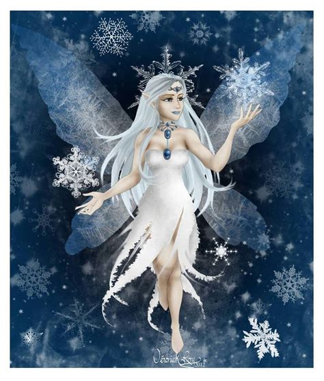 A Winter Fairy Creating The Beauty And Uniqueness That Is A Snowflake