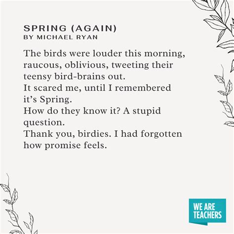 26 Beautiful And Inspiring Spring Poems For The Classroom