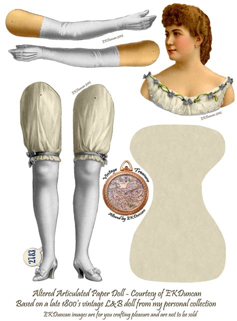 Ekduncan My Fanciful Muse 1880 S Stage Performer German Paper Doll By Landb