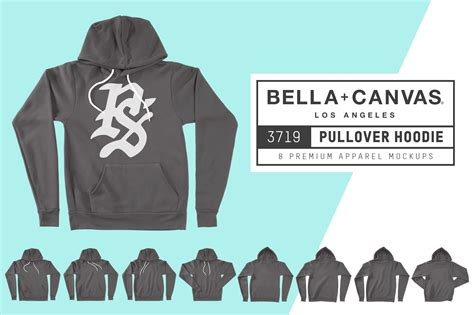 Download Bella Canvas 3719 Pullover Hoodie ~ Product Mockups ...