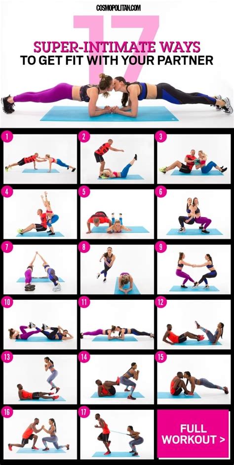 17 Super Intimate Ways To Get Fit With Your Partner Couples Workout Routine Fit Couples Fun