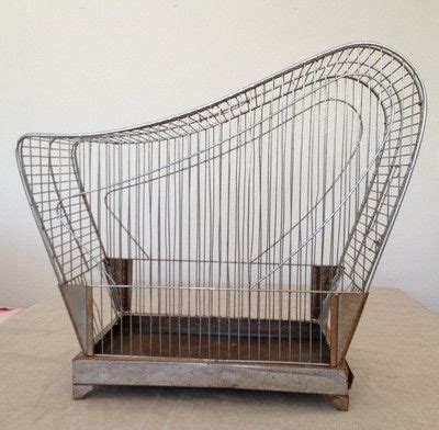 Paint them or leave them in their vintage 6 foot victorian wire bird cage birdcage more. ART Deco Bird Cage Chrome MID Century MOD Birdcage | eBay ...