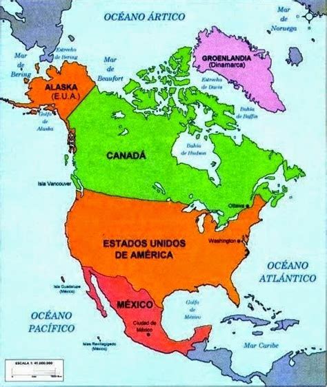 SisÉ Solivera Mapa PolÍtico AmÉrica Del Norte