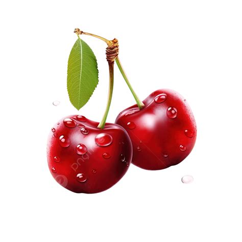 Fresh Red Cherries Isolated Generative Ai Png Cherry Red Fruit Png