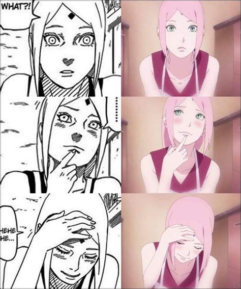 Manga Vs Anime Such A Cute Moment Of Sakura ️ ️ ️ Sakura Haruno Sakura