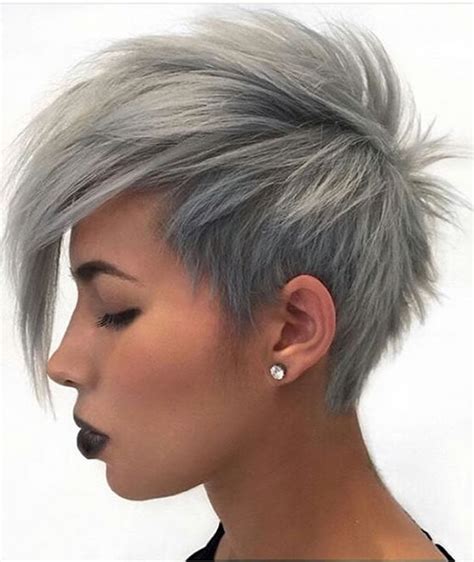 Or young girls can dye their hair grey. Gray Hair Colors for Short Hair - Pixie and Bob Hairstyles ...