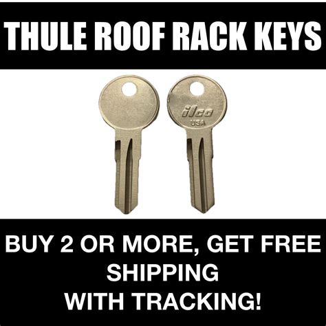 2 Thule Roof Rack Keys Ski Bicycle Cut To Code Key Codes N001 N200 Ebay