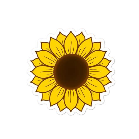 Printable Sunflower Stickers Printable Templates