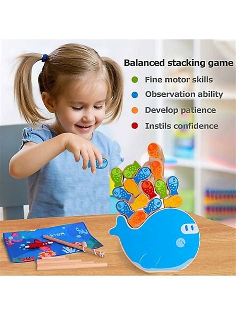 Toytexx Wooden Magnetic Fishing Toy Montessori Stacking Game And Beaded