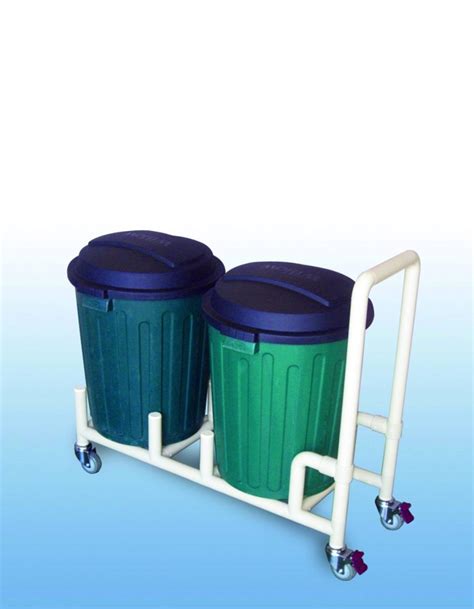 Create Double 75litre Bin Dolly With Handle Cleaning Trolleys