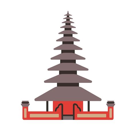Premium Vector Balinese Traditional Temple Flat Style Vector