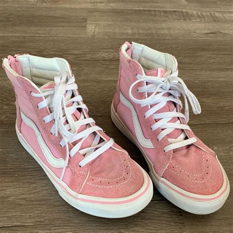 Vans Shoes Baby Pink Vans High Tops In Suede And Canvas Color