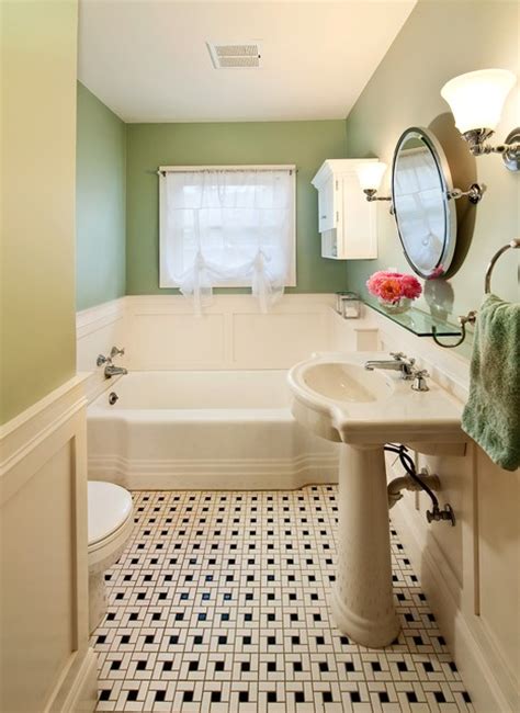 Of course, as many of you will point out, they never really left — lots of bathrooms, including the one in the tile for the floor of our bathroom ended up being a point for us to save some money. 1930's Retro Corvallis Bath with Black and White Tile ...
