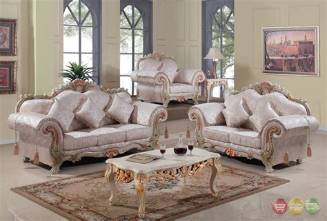 Luxurious Traditional Victorian Formal Living Room Furniture Antique White Carved Wood
