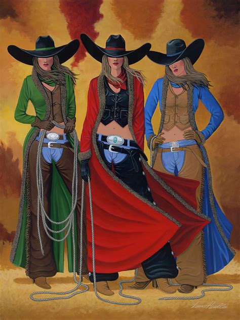Cowgirl Up Painting By Lance Headlee Fine Art America