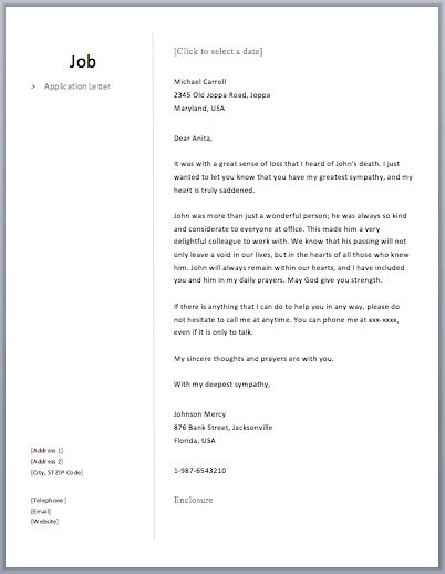 A funeral director dissects sympathy notes from emily dickinson and ernest to illustrate her points, she shared a few condolence letters from famous literary and historical figures. Sympathy and Condolence Letter - Free Sample Letters