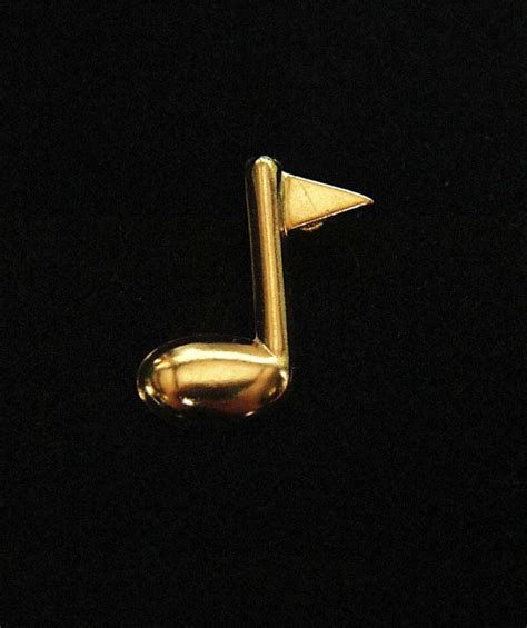 Buy Large Gold Eighth Note Pin Music Jewelry Music Pin Musical