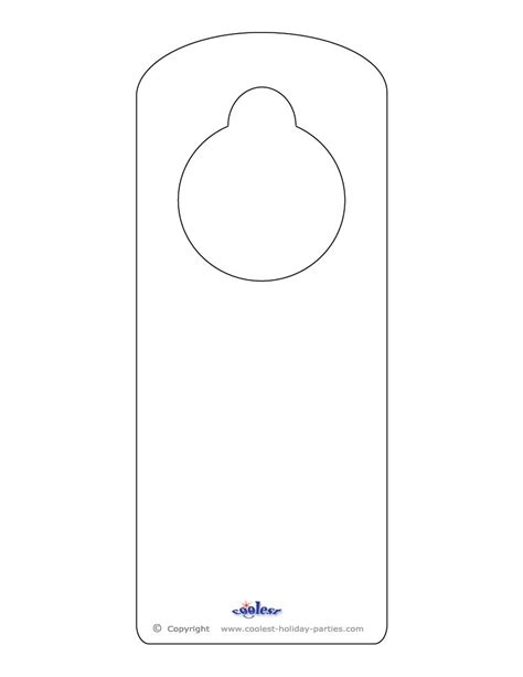 Blank Printable Doorknob Hanger Template Doorknob Hangers Door Knobs