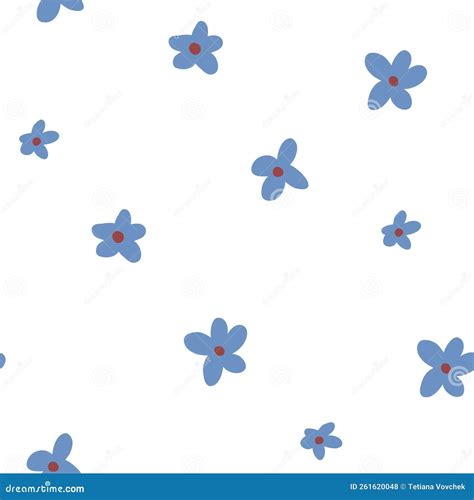 Cute Floral Pattern In The Small Flower Ditsy Print Motifs Scattered