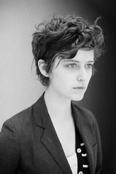Asymmetrical curly pixie cut for round face. 35 Charming Curly Pixie Hairstyles for Women