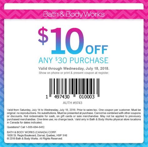 Bath & body works, llc. Bath & Body Works Canada Coupon: Save $10 Off Any $30 ...