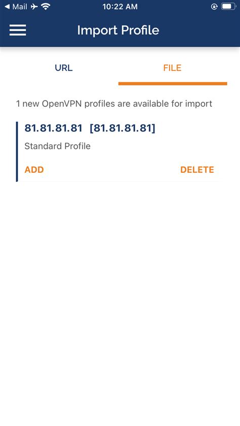 08 Openvpn Connect Prompt To Import Profile